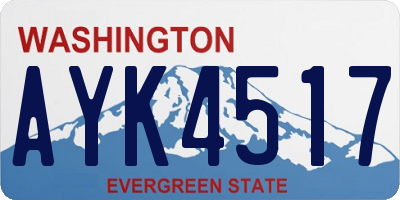 WA license plate AYK4517