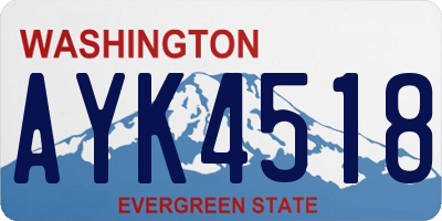 WA license plate AYK4518