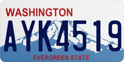 WA license plate AYK4519