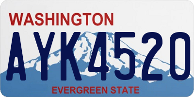 WA license plate AYK4520