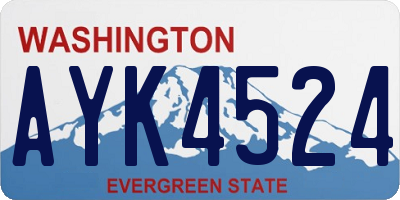 WA license plate AYK4524
