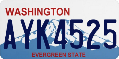 WA license plate AYK4525