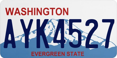 WA license plate AYK4527