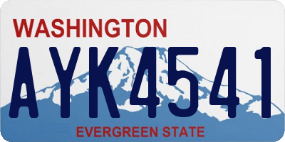 WA license plate AYK4541