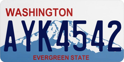 WA license plate AYK4542