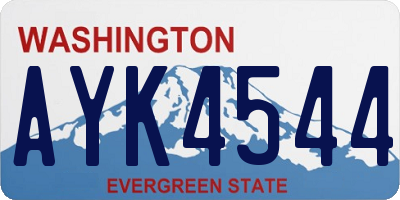 WA license plate AYK4544