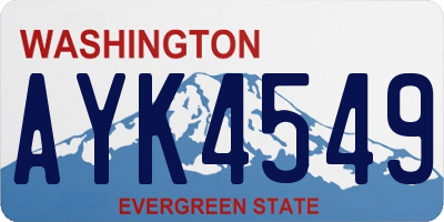 WA license plate AYK4549