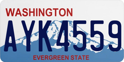 WA license plate AYK4559