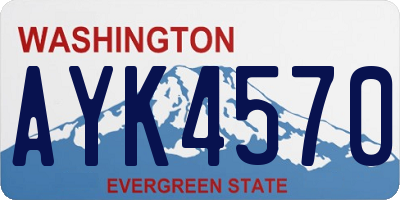 WA license plate AYK4570