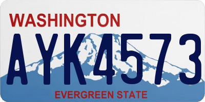 WA license plate AYK4573