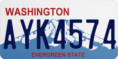 WA license plate AYK4574