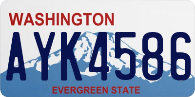 WA license plate AYK4586