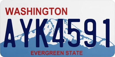 WA license plate AYK4591