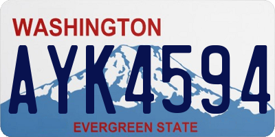 WA license plate AYK4594