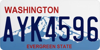 WA license plate AYK4596