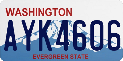 WA license plate AYK4606