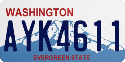 WA license plate AYK4611