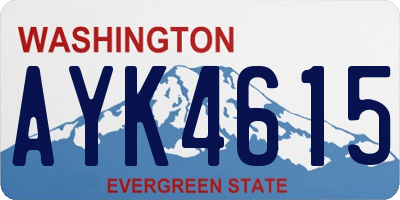 WA license plate AYK4615