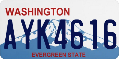 WA license plate AYK4616