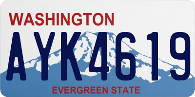 WA license plate AYK4619