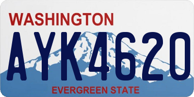 WA license plate AYK4620