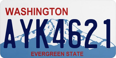 WA license plate AYK4621