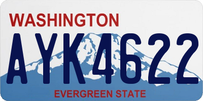 WA license plate AYK4622