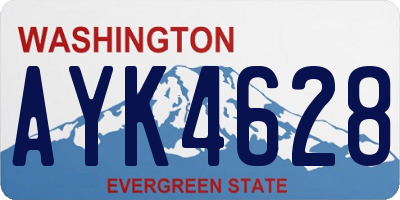 WA license plate AYK4628