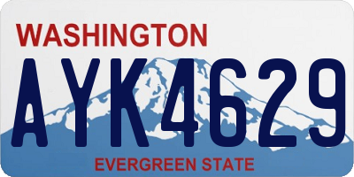 WA license plate AYK4629