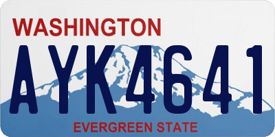 WA license plate AYK4641