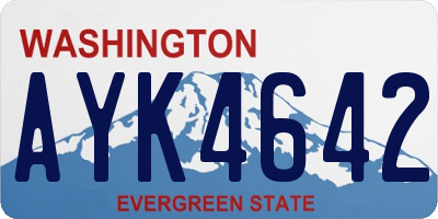 WA license plate AYK4642