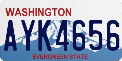 WA license plate AYK4656