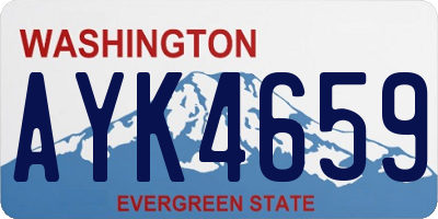 WA license plate AYK4659