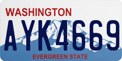 WA license plate AYK4669