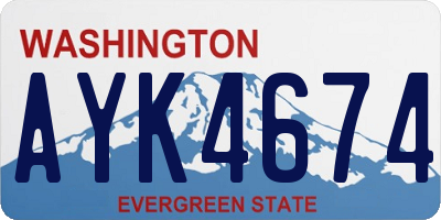 WA license plate AYK4674