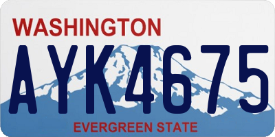 WA license plate AYK4675