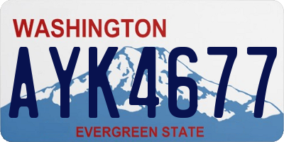 WA license plate AYK4677
