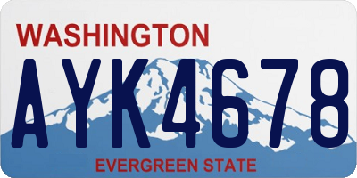 WA license plate AYK4678