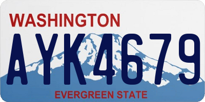 WA license plate AYK4679