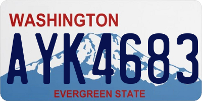 WA license plate AYK4683