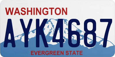 WA license plate AYK4687