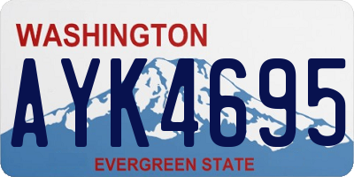 WA license plate AYK4695