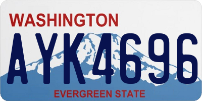 WA license plate AYK4696