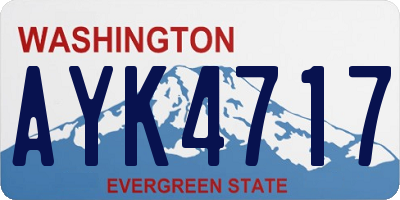 WA license plate AYK4717
