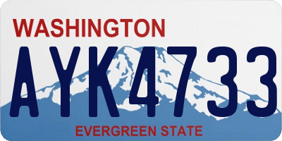 WA license plate AYK4733