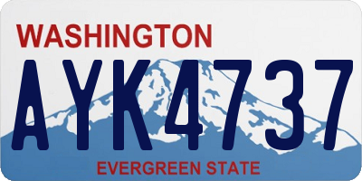 WA license plate AYK4737