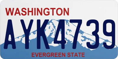 WA license plate AYK4739