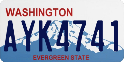WA license plate AYK4741