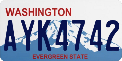 WA license plate AYK4742