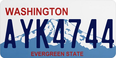 WA license plate AYK4744